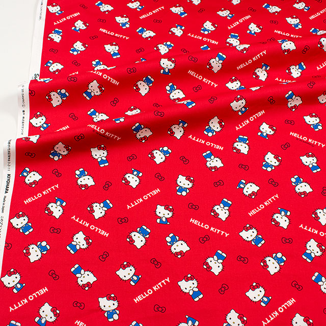生地 ハローキティ ベーシックリボン/オックス(832001) RO.レッド 09Ae99_