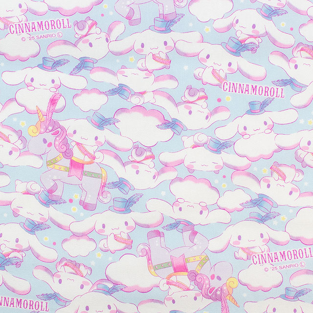 生地 シナモロール フェス/オックス(832117) BO.ブルー 09Ae99_