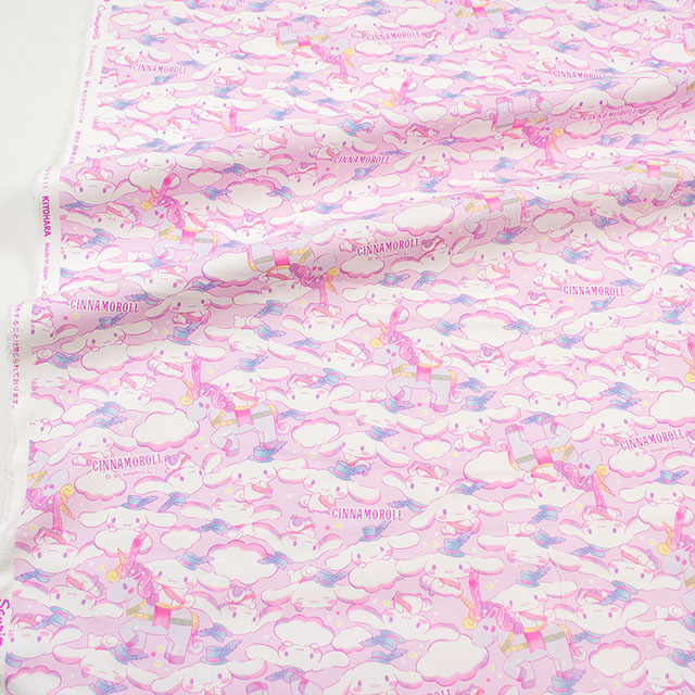 生地 シナモロール フェス/オックス(832124) PO.ピンク 09Ae99_