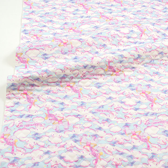 生地 シナモロール フェス/キルティング(832261) BQ.ブルー 09Ae99_