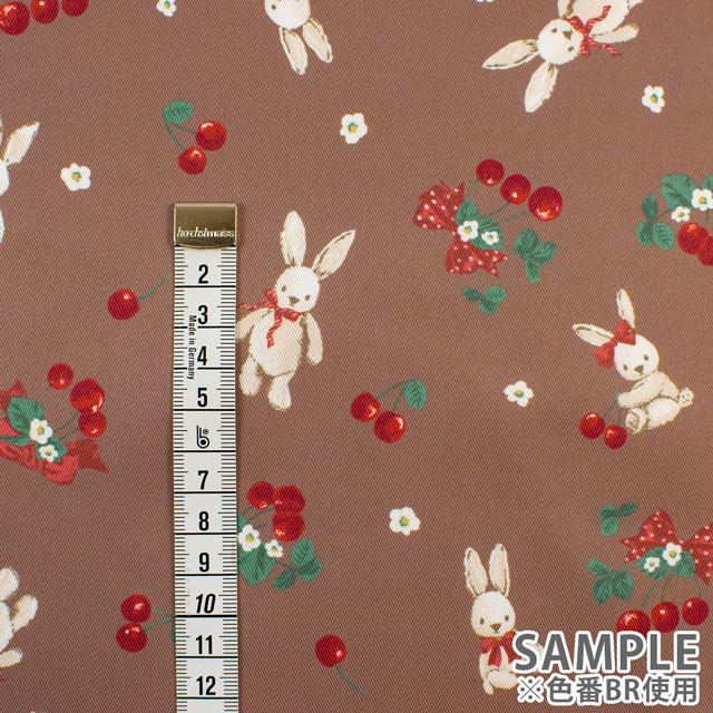 生地 クラシカルモダン ラビットチェリー/ツイル(CMOF-77) BLGRY.ブルーグレー 09Ae99_