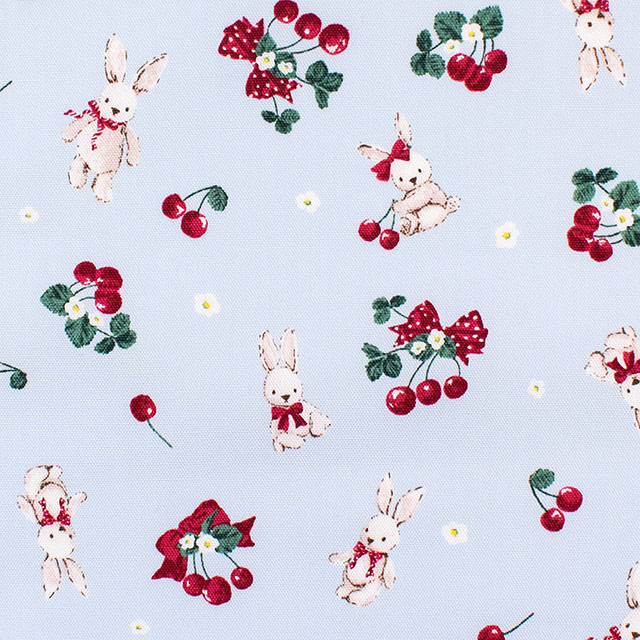 生地 クラシカルモダン ラビットチェリー/オックス（CMOF-82） BLGRY.ブルーグレー 09Ae99_