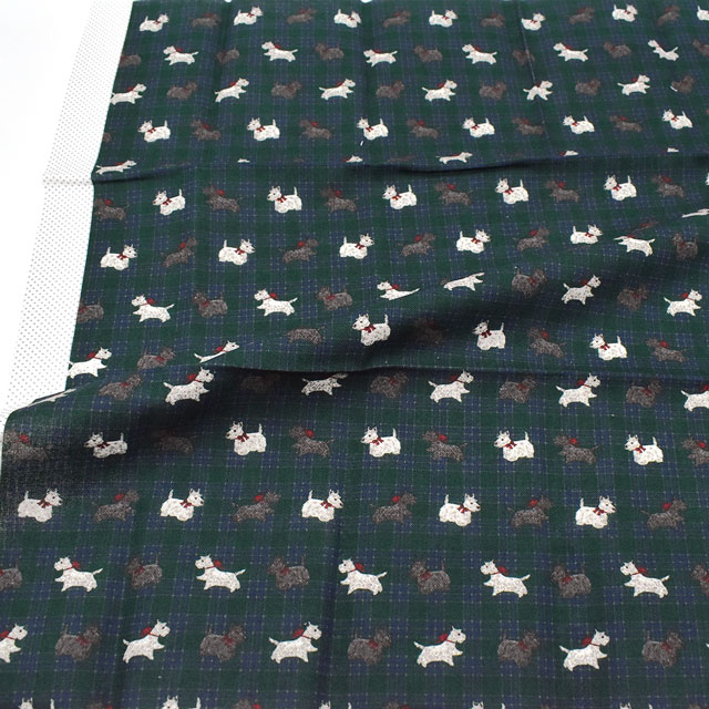 カットクロス ラシックドール クラシカルモダン テリアチェック ミニカットクロス/シーチング(CMOF-07MC) G.グリーン 06Ab99_