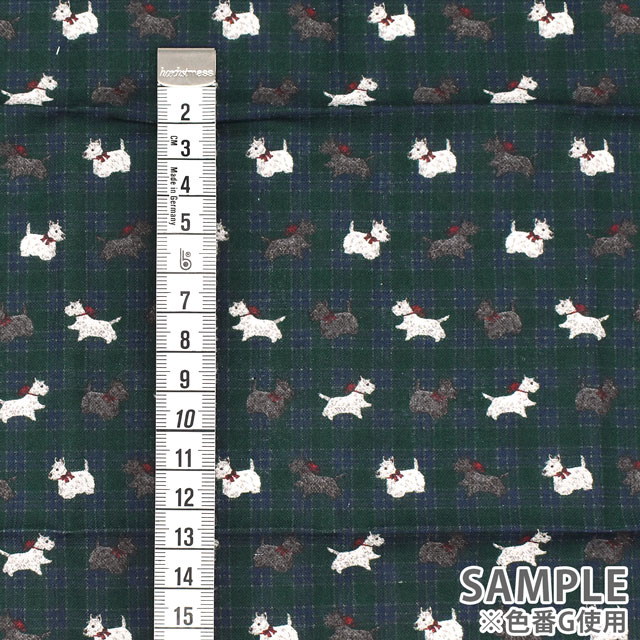 カットクロス ラシックドール クラシカルモダン テリアチェック ミニカットクロス/シーチング(CMOF-07MC) G.グリーン 06Ab99_