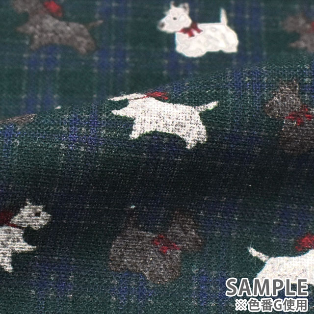 カットクロス ラシックドール クラシカルモダン テリアチェック ミニカットクロス/シーチング(CMOF-07MC) G.グリーン 06Ab99_