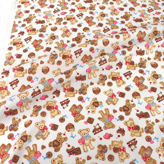 生地 クラシカルモダン ベアスイーツ/オックス(CMOF-71) OW.オフホワイト 99Zz99_