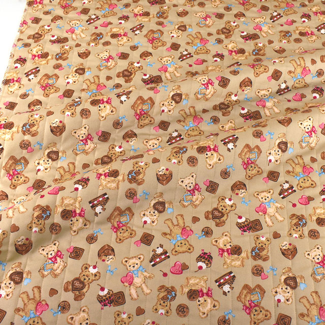 生地 クラシカルモダン ベアスイーツ キルト/キルティング(CMOF-71Q) BE.ベージュ 99Zz99_