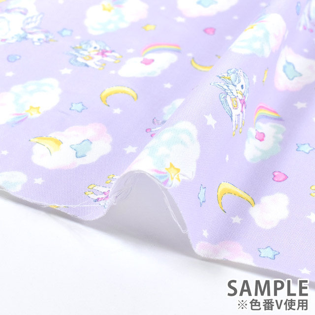 生地 クラシカルモダン 夢うさぎ/オックス(CMOF-75) BL.ブルー 09Ae99_