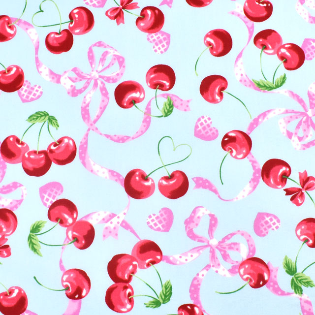 生地 クラシカルモダン チェリー/オックス(CMOF-49) SBL.サックスブルー 99Zz99_