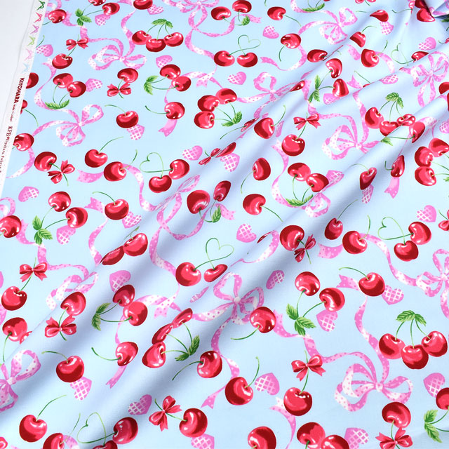 生地 クラシカルモダン チェリー/オックス(CMOF-49) SBL.サックスブルー 99Zz99_