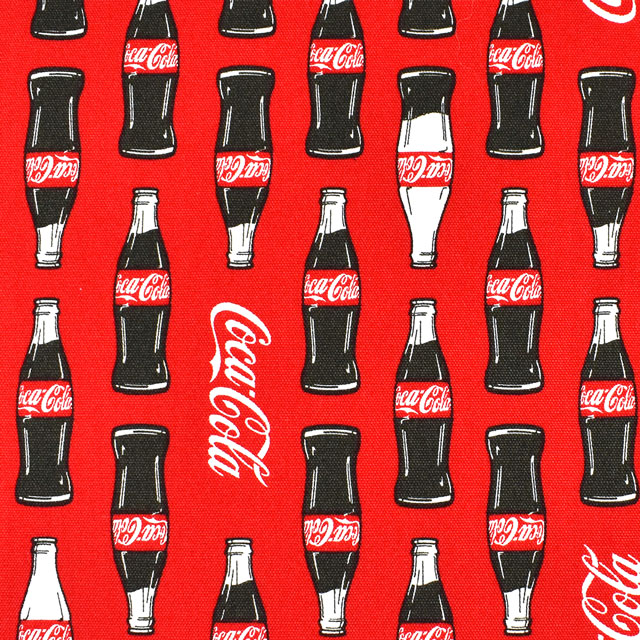 生地 コカ・コーラ BOTTLE柄/オックス(M-22CC013) RD.レッド 99Zz99_