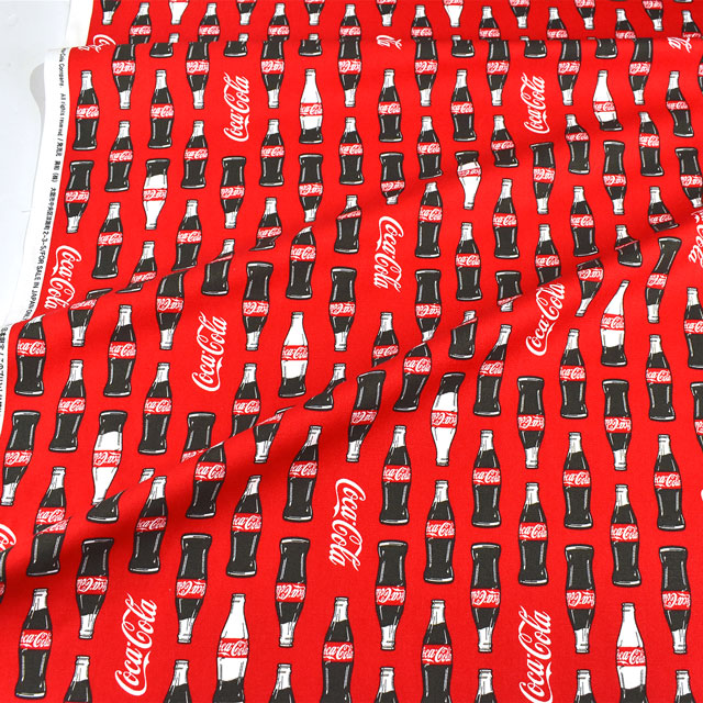 生地 コカ・コーラ BOTTLE柄/オックス(M-22CC013) RD.レッド 99Zz99_