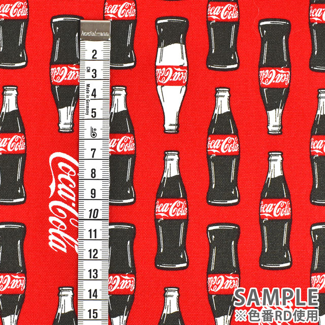 生地 コカ・コーラ BOTTLE柄/オックス(M-22CC013) RD.レッド 99Zz99_