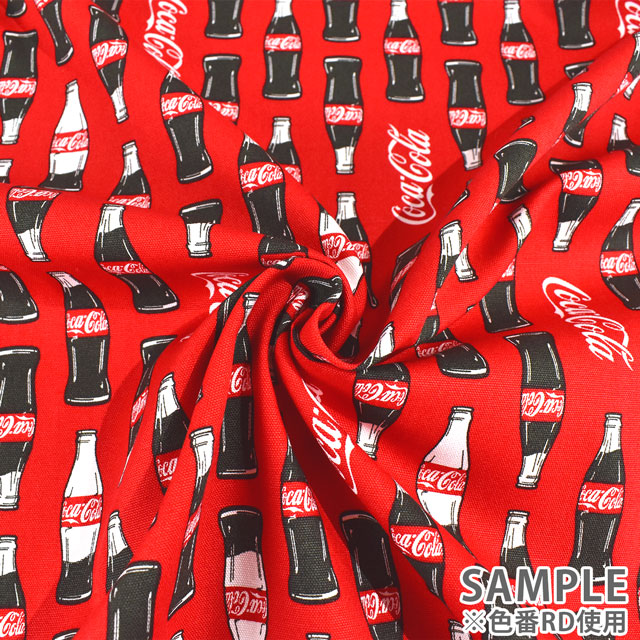 生地 コカ・コーラ BOTTLE柄/オックス(M-22CC013) RD.レッド 99Zz99_
