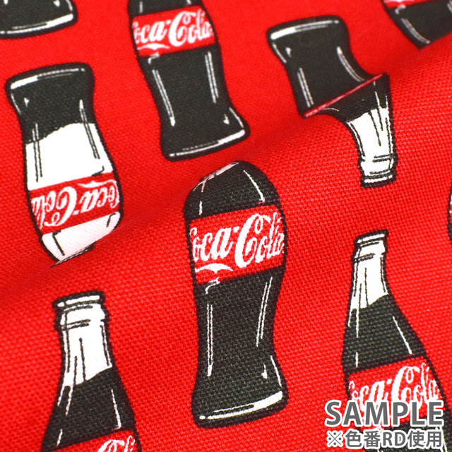 生地 コカ・コーラ BOTTLE柄/オックス(M-22CC013) RD.レッド 99Zz99_
