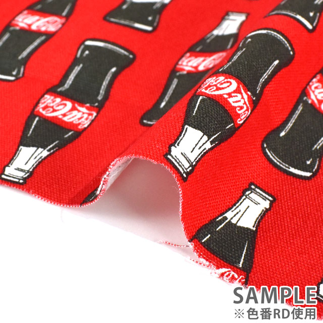 生地 コカ・コーラ BOTTLE柄/オックス(M-22CC013) RD.レッド 99Zz99_