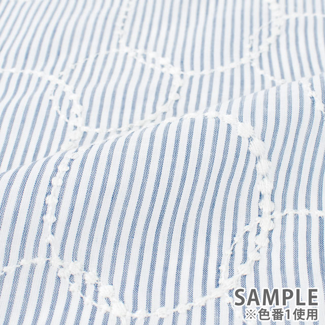 生地 綿ストライプ地エンブレース(AL1214) 2.ブラック 10Ac04_