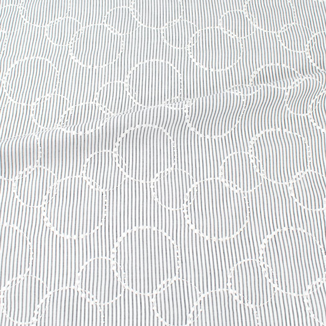 生地 綿ストライプ地エンブレース(AL1214) 2.ブラック 10Ac04_