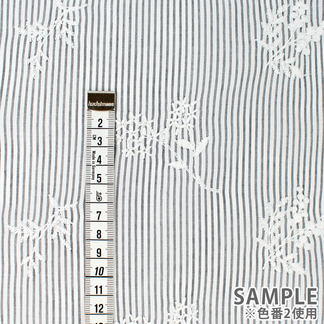 生地 綿ストライプ地エンブレース(AL1213) 1.ブルー 10Ac04_