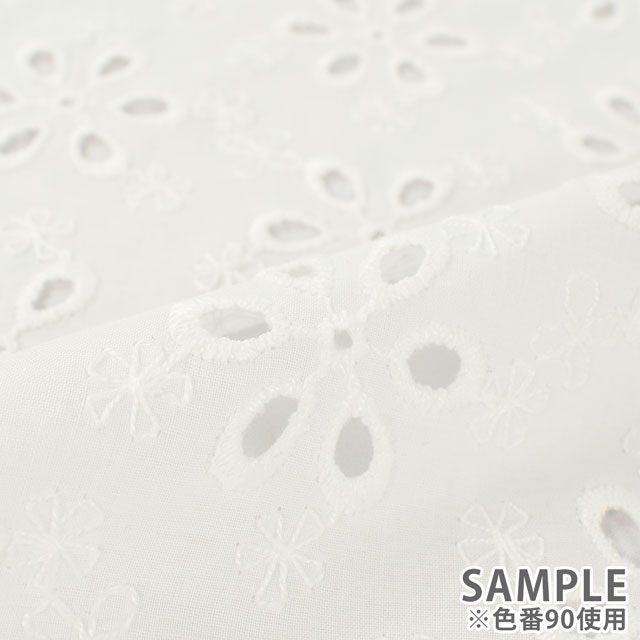 生地 綿エンブレース 花柄(AL1076) 99.ブラック 10Ac04_