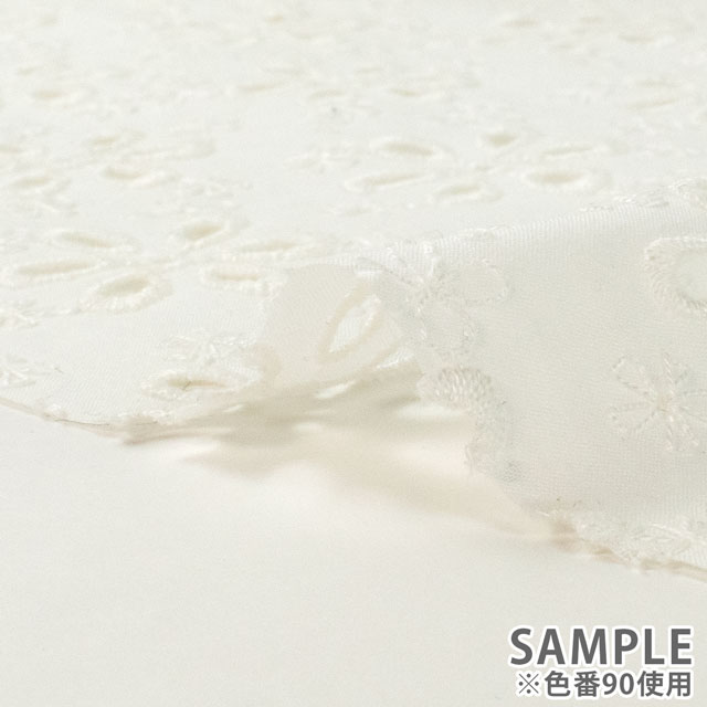 生地 綿エンブレース 花柄(AL1076) 99.ブラック 10Ac04_