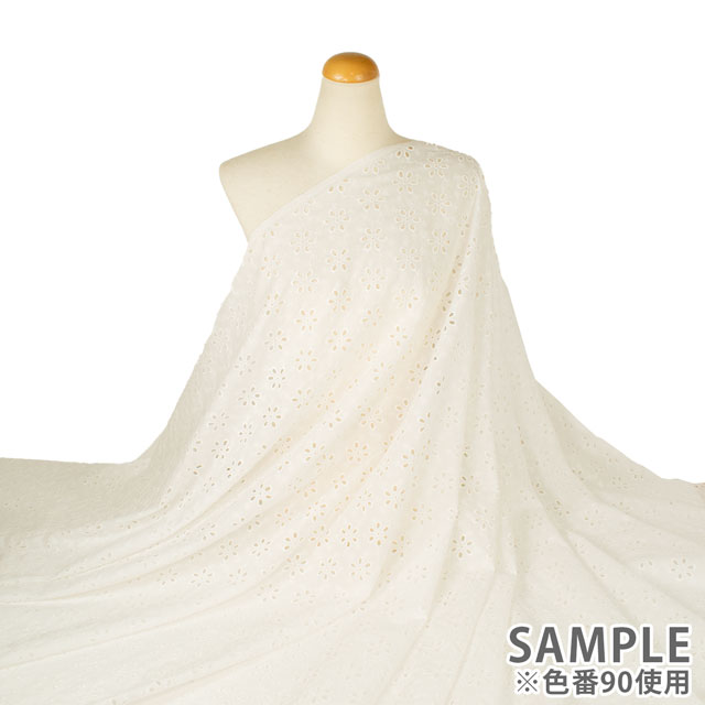 生地 綿エンブレース 花柄(AL1076) 99.ブラック 10Ac04_