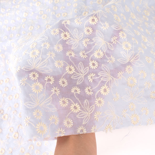 生地 綿レース(2112020) M.パープル 10Ac04_