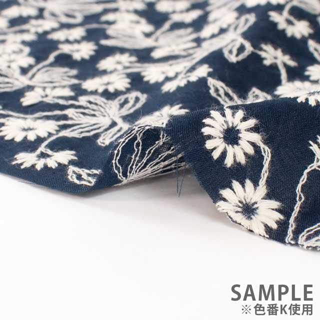 生地 綿レース(2112020) M.パープル 10Ac04_