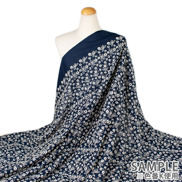 生地 綿レース(2112020) M.パープル 10Ac04_