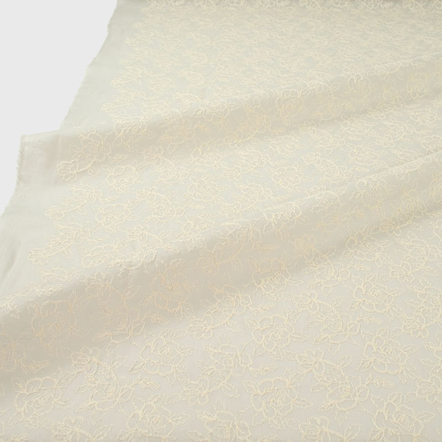 生地 綿レース バラ柄(2112034) 8.グレーベージュ 10Ac04_