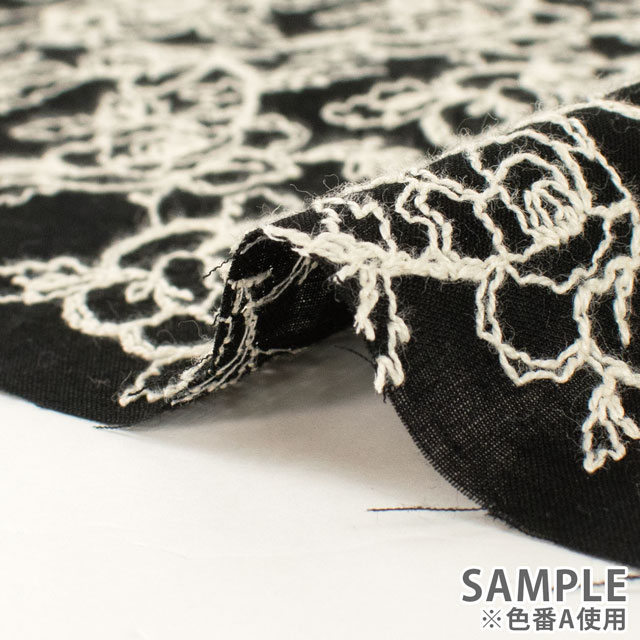 生地 綿レース バラ柄(2112034) 8.グレーベージュ 10Ac04_