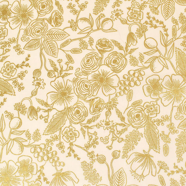 生地 COTTON+STEEL-コットンアンドスティール- Colette コレット(RP610-CR4M) クリーム・メタリック 99Zz99_