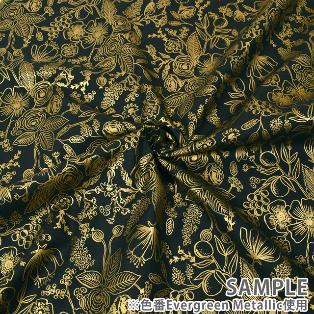 生地 COTTON+STEEL-コットンアンドスティール- Colette コレット(RP610-CR4M) クリーム・メタリック 99Zz99_