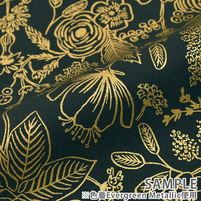 生地 COTTON+STEEL-コットンアンドスティール- Colette コレット(RP610-CR4M) クリーム・メタリック 99Zz99_