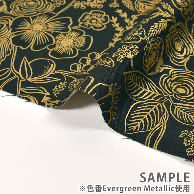 生地 COTTON+STEEL-コットンアンドスティール- Colette コレット(RP610-CR4M) クリーム・メタリック 99Zz99_