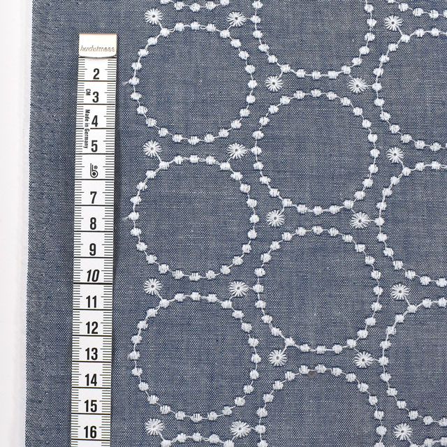 生地 先染めダンガリーレース サークル(D10509) N3. 99Zz99_