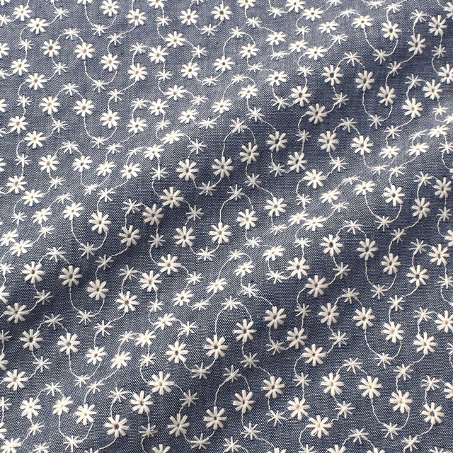 生地 先染めダンガリーレース(D2041094) N3.濃いブルー 99Zz99_