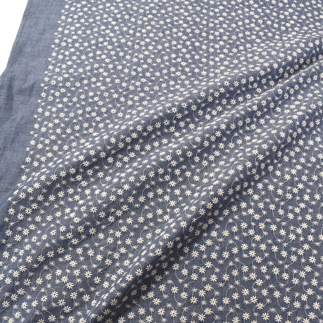 生地 先染めダンガリーレース(D2041094) N3.濃いブルー 99Zz99_