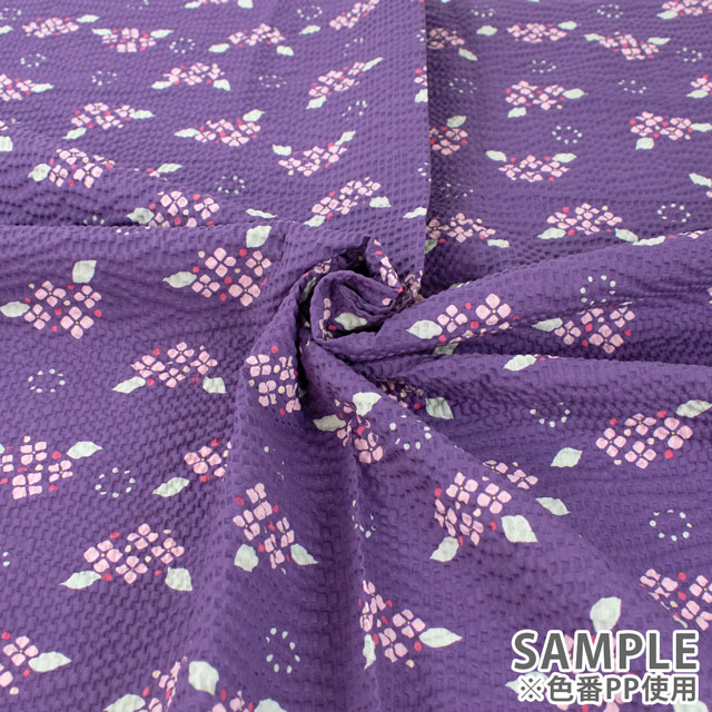 生地 こどものえくぼ あじさい/リップル(ECB-55) PP.パープル 09Ae99_