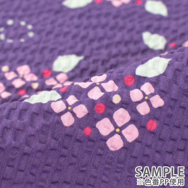 生地 こどものえくぼ あじさい/リップル(ECB-55) PP.パープル 09Ae99_