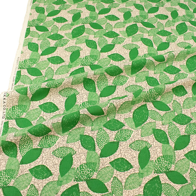 生地 Marble SUD-マーブルシュッド- Bichon Frise/綿麻シーチング(EGX-8502) 1C.グリーン 09Ac04_