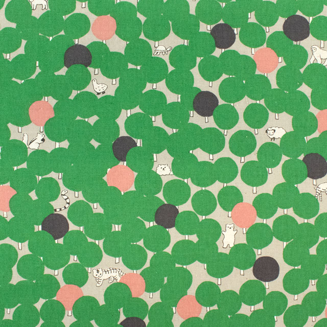 生地 Marble SUD-マーブルシュッド- tree dot/綿麻シーチング(EGX-8502) 2B.グリーン 09Ac04_