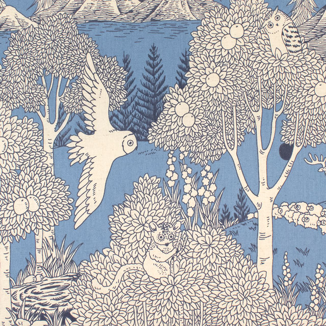 生地 Marble SUD-マーブルシュッド- forest/綿麻シーチング（EGX-8502） 3A.ブルー 09Ac04_