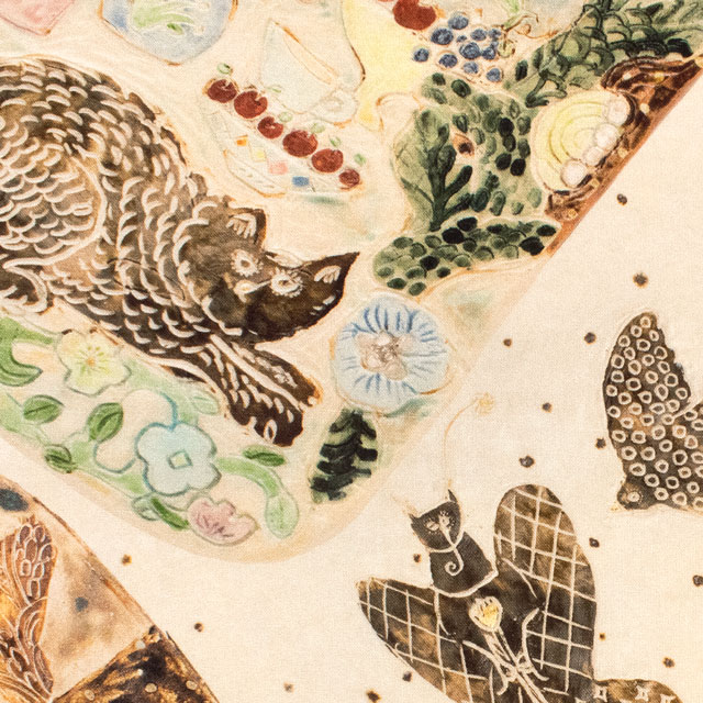 生地 mizacosha-ミシャコシャ- おはなしの国/シーチング（EGX-9500） 4A.ベージュ 09Ac04_