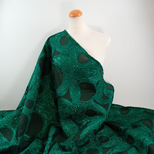 生地 オケアニスジャガード(ELS1635-K) V6K.グリーン 10Aa02_