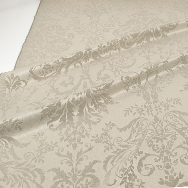 生地 ポリエステルジャガード ダマスク柄(ESO2320) BR.ブラウン 09Cr40_