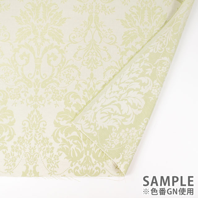 生地 ポリエステルジャガード ダマスク柄(ESO2320) BR.ブラウン 09Cr40_