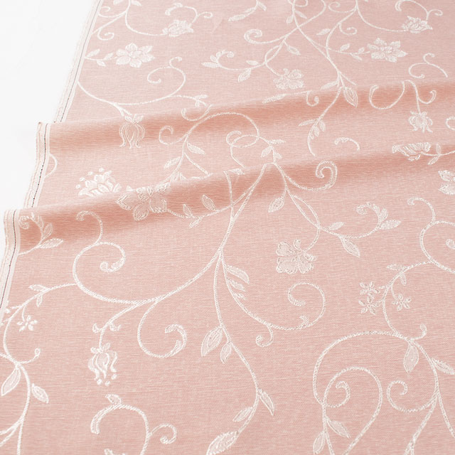 生地 ポリエステルジャガード 花柄(ESO2680) RO.ローズ 09Cr40_