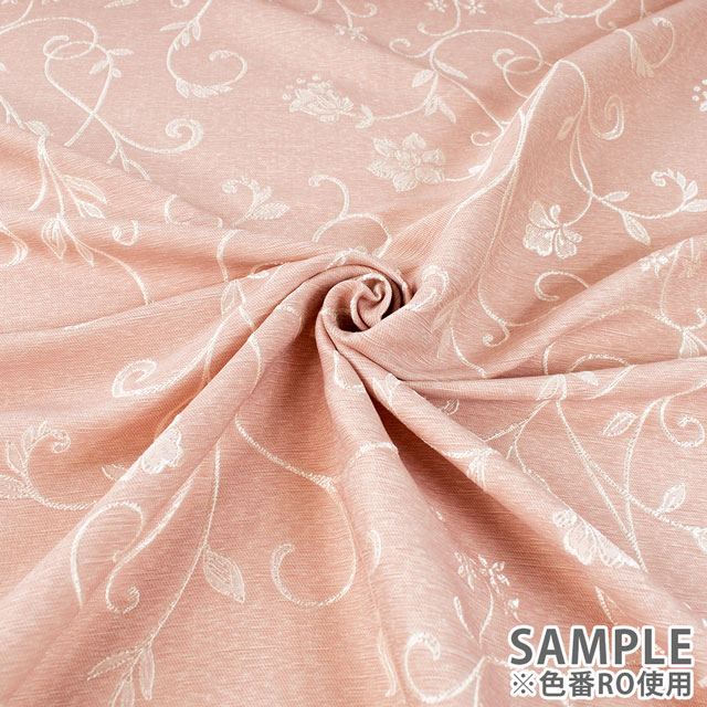生地 ポリエステルジャガード 花柄(ESO2680) RO.ローズ 09Cr40_