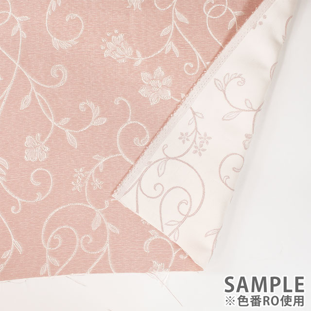 生地 ポリエステルジャガード 花柄(ESO2680) RO.ローズ 09Cr40_